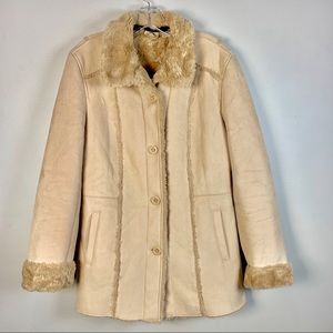 Tsunami Faux Shearling Fur Suede Soft Coat Jacket